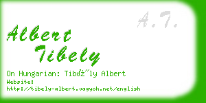 albert tibely business card